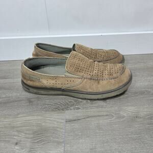 Patagonia Men's Maui Air Perforated Brown Suede Slip-on Loafers Size 11.5